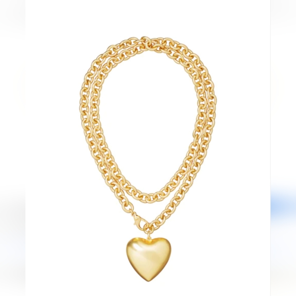 Roxanne Assoulin The Puffy Heart Necklace in Gold